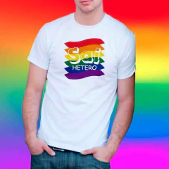 Camiseta Sai Hetero - Bandeira Orgulho - LGBT - comprar online