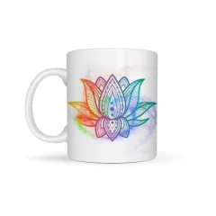 Caneca Flor de Lótus Aquarela - Linha Zen - comprar online