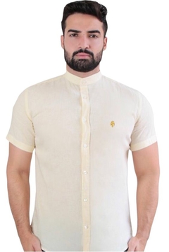 CAMISA MANGA CURTA SLIM FIT GOLA PADRE