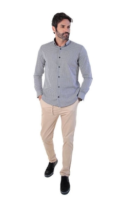 CAMISA SOCIAL SLIM FIT XADRE PRETO/BRANCO na internet