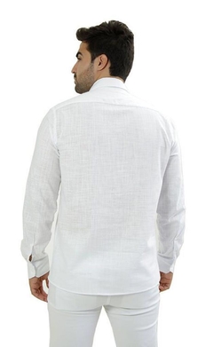 BATA MASCULINA MANGA LONGA FLAMÊ LEVE BRANCO - comprar online