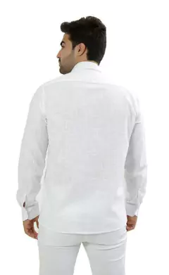 BATA MASCULINA MANGA LONGA FLAMÊ LEVE BRANCO - comprar online