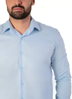 CAMISA SOCIAL MANGA LONGA SLIM FIT BASICA