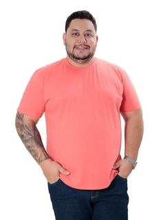 CAMISETA BÁSICA GOLA REDONDA LISA PLUS SIZE na internet