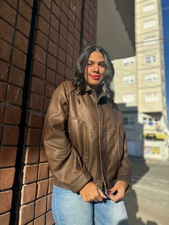Campera bomber vintage chocolate - tienda online