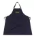 Delantal Gabardina Azul Y Cuero Vacuno Genuino Cocina Hogar - S Diseños