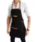Delantal Jean Y Cuero Genuino Cocina Barman Barbería Unisex