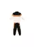 Conjunto Infantil Charpey em Moletom Preto com Bege na internet