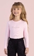 Blusa Canelada Manga Longa Mon Sucré 100% Algodão Rosa - comprar online