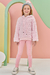 Blusão Infantil Kukie Em Pelo Flores Rosa - comprar online