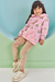 Conjunto Infantil Kukie Jaqueta Ursa Em Pelo Rosa e Legging Nude - comprar online