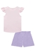 Conjunto Infantil Blusa cachorrinhos com strass e short lilás Infanti na internet