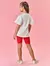 Conjunto Infantil Verão Shorts Ciclista e Blusa Corações Vermelho Cinti - loja online