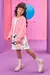 Vestido Infantil Inverno Branco Panda com Casaco Kukie kkk