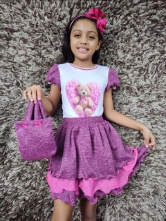 Roupa de natal infantil menina blogueirinha 3 peças princesa