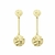 Brinco Redondo Martelado Folheado a Ouro 18k
