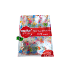 Saco transparente decorado 10 x 14 cm - comprar online