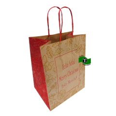 Sacola Kraft estampada 20 x 15 x 25 cm
