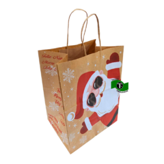 Sacola Kraft estampada 20 x 15 x 25 cm