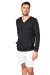 Remera M/L Many Wafle Negro