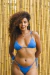 Conjunto Cortininha + Tira de Amarrar Azul Solaris - comprar online