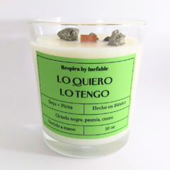 Vela de soya "Lo quiero, lo tengo" 10 oz