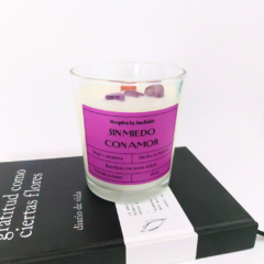 Vela de soya "Sin miedo, con amor" 10 oz - tienda en línea