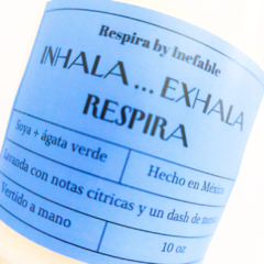 Vela de soya "Inhala... exhala, repite" 10 oz - INEFABLE