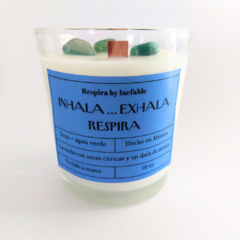 Vela de soya "Inhala... exhala, repite" 10 oz