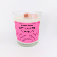 Vela de soya "Soy amable conmigo" 10 oz