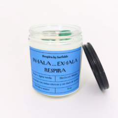 Vela de soya "Inhala ... exhala, repite"
