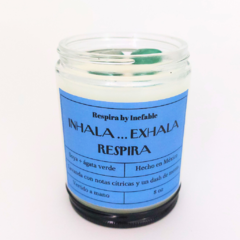 Vela de soya "Inhala ... exhala, repite" en internet
