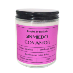 Vela de soya "Sin miedo, con amor" - tienda en línea