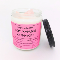 Vela de soya "Soy amable conmigo"