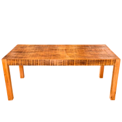 Mesa de Jantar Rústica Meia Esquadrilha de 1,90m, feita em Madeira de Demolição, design exclusivo da Marcenaria Tiradentes.