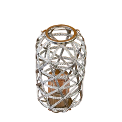 Lanterna a Vela Decorativa com Tramas Grande