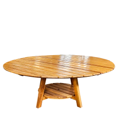 Mesa de Jantar Redonda Ripada em Demolição de 1,80m