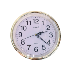 Relógio De Parede Prateado - 35cm de Diametro - Yin's Quartz