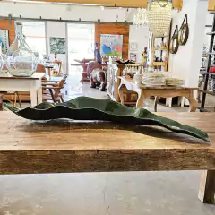 Imagem do Centro de Mesa Murano Folha Grande Verde Mata Apicuado