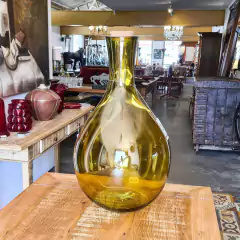 Garrafão Bojudo Guarda Rolhas Âmbar G Decorativo 30L - comprar online
