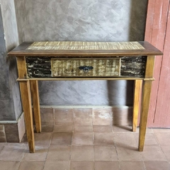 Mini Aparador Patina Branco c/ 1 Gaveta e Pés Diamante 1,10m - comprar online