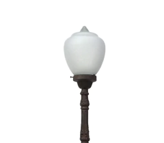 Poste Madrid Estendido 2,50m em Ferro Fundido da Marcenaria Tiradentes, perfeito para decoração de jardins e áreas externas.