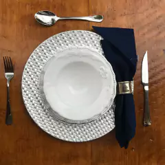 Sousplat de Acrílico Trançado Prateado na internet