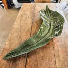 Centro de Mesa Murano Folha Grande Verde Mata Apicuado - comprar online