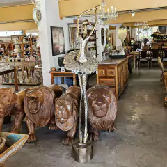 Escultura Bailarina em Lata com Saia de Espelhos - comprar online