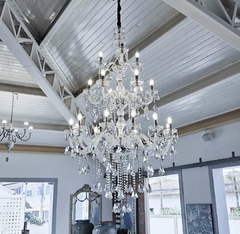 Lustre de Cristal Cromado com Pingentes e 21 Braços - loja online