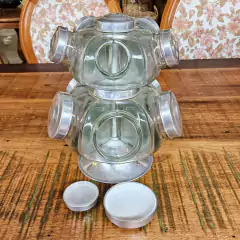 Fruteira e Baleiro Giratório com 10 compartimentos com Tampas na internet
