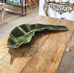 Centro de Mesa Murano Folha Grande Verde Mata Apicuado na internet