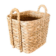 Cesto Artesanal Retangular Grande tecido meticulosamente em Palha Taboa, produto exclusivo da Marcenaria Tiradentes.