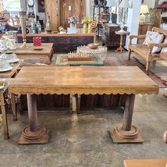 Mesa de Jantar com Borda Recortada e 2 Pés Base Quadrada 1,50X0,70 - comprar online